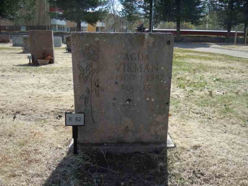 Grave number: 1 NR    62