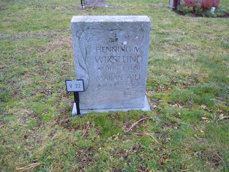 Grave number: 1 NV    22