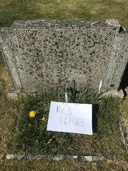 Grave number: N 003  0161, 0162, 0163