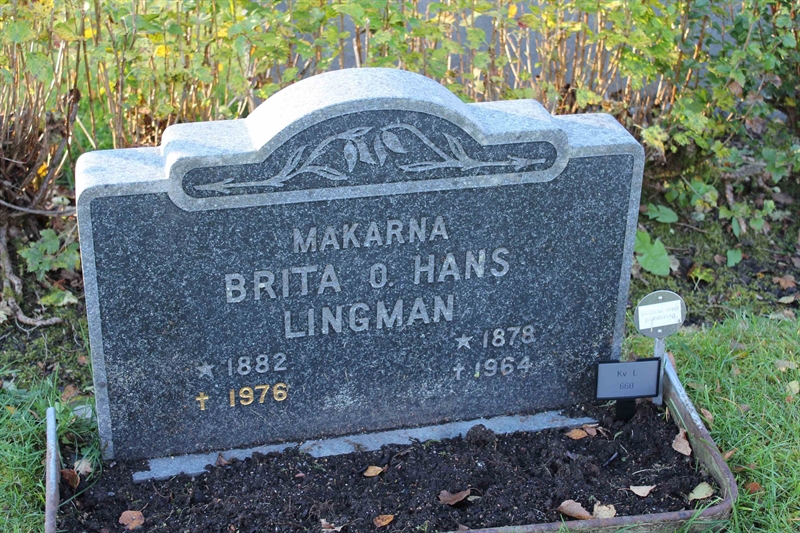Grave number: A L  660