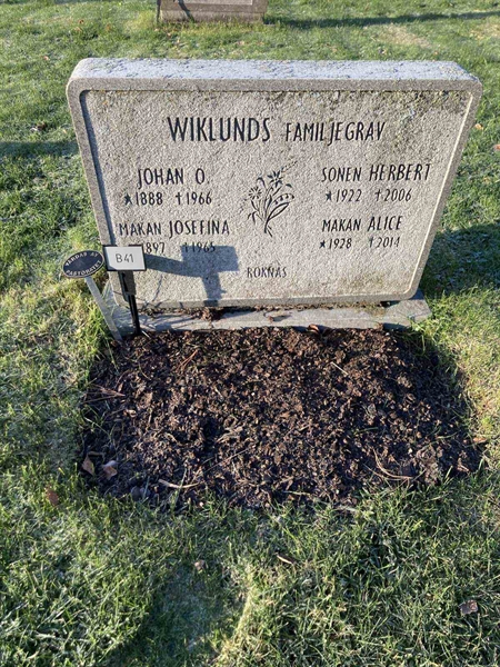 Grave number: 1 NB    41
