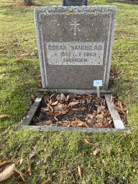 Grave number: Ö NK A    83