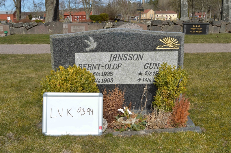 Grave number: LV K    93, 94