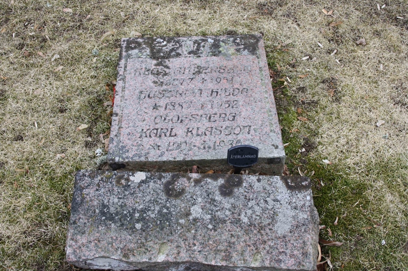 Grave number: Bk D   429, 430