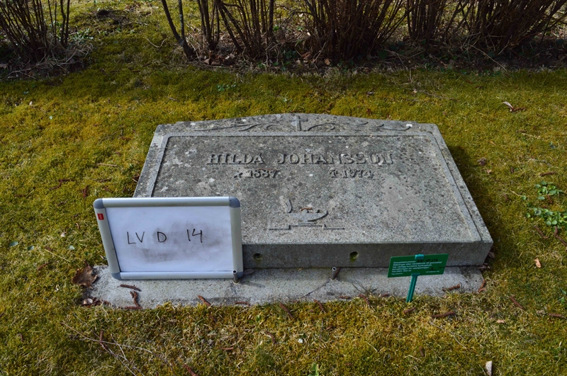 Grave number: LV D    14