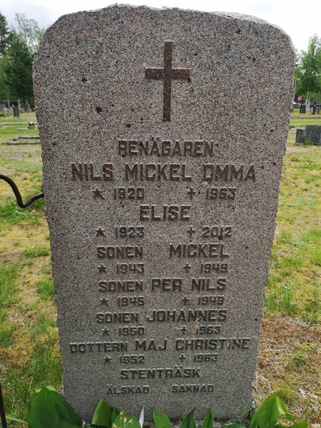 Gravnummer: SK O    16