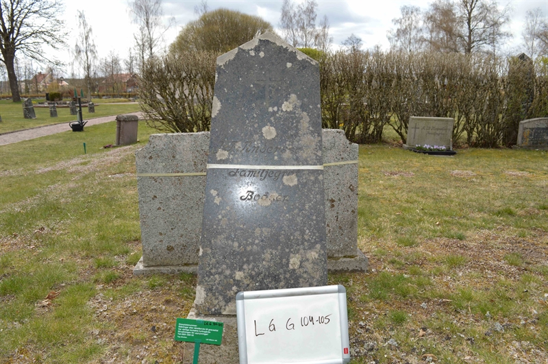 Grave number: LG G   104, 105