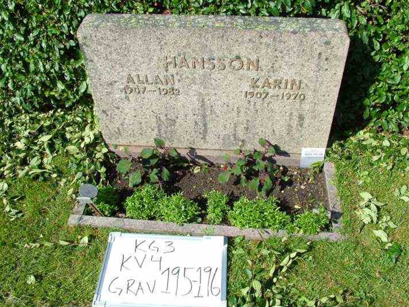 Hautatunnus: 3 04   195-196