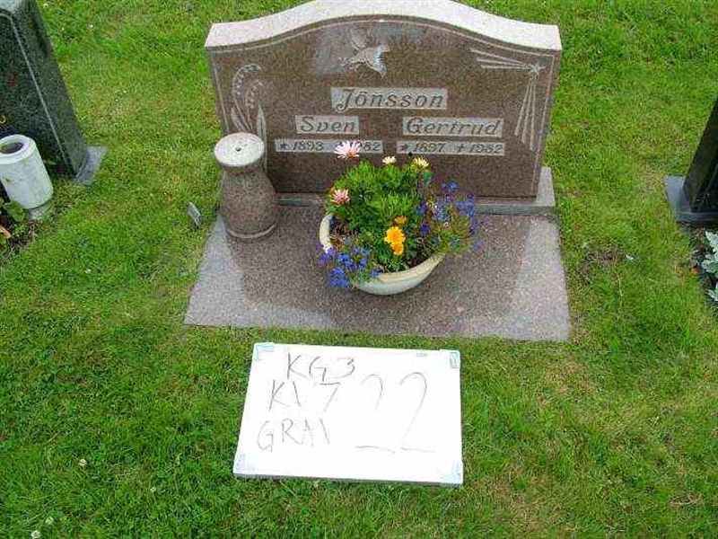 Gravnummer: 3 07    22