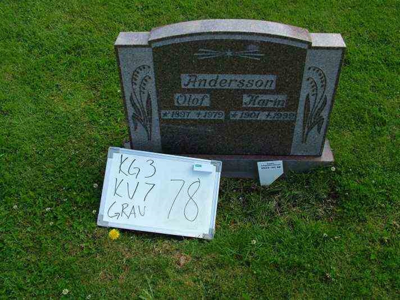 Gravnummer: 3 07    78