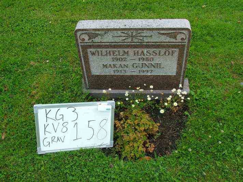 Gravnummer: 3 08   158