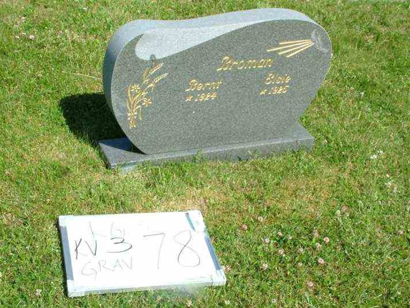 Gravnummer: 3 03    78