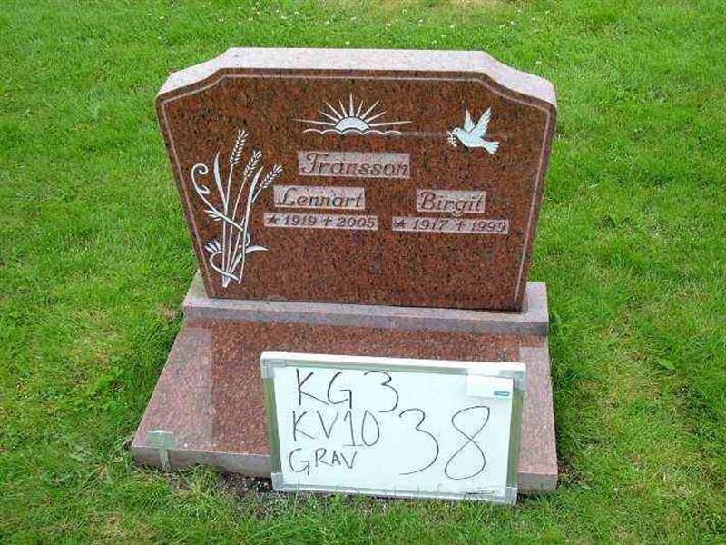 Gravnummer: 3 10    38