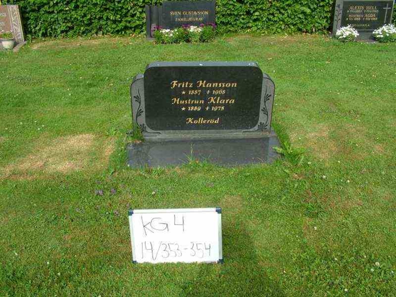 Hautatunnus: 4 14-G   353-354