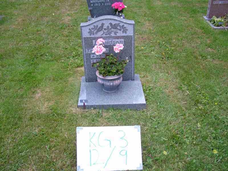 Gravnummer: 3 12     9