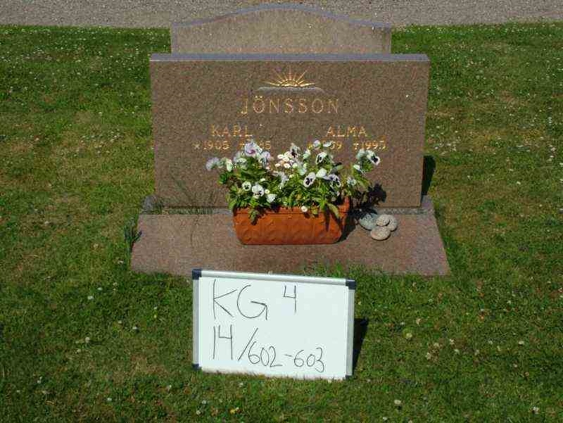 Hautatunnus: 4 14-G   602-603