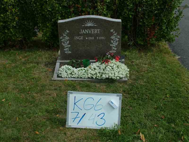 Grave number: 6 07    43-2