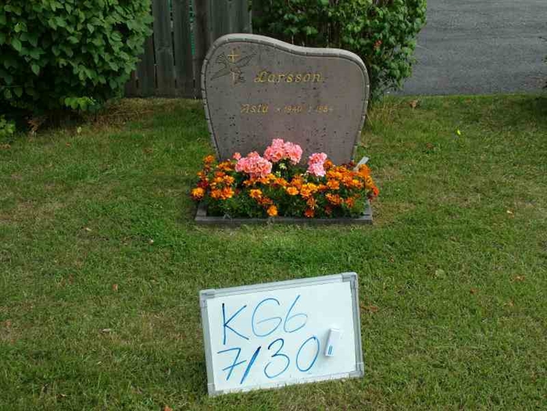 Grave number: 6 07    30-2