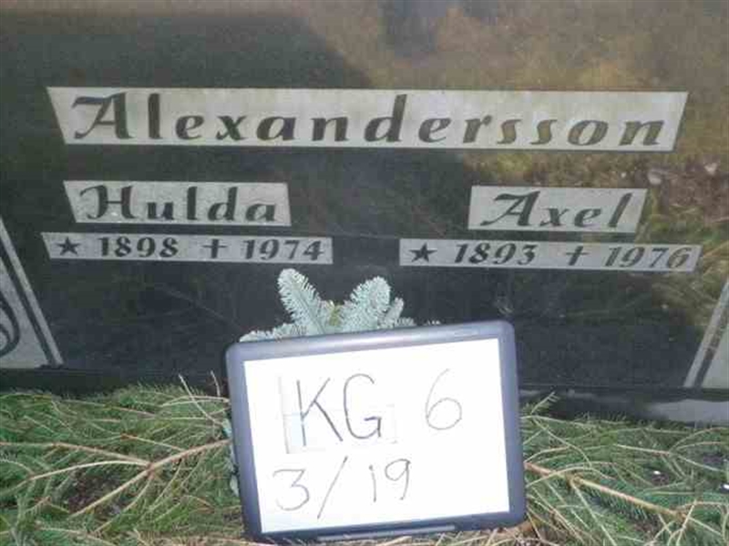 Gravnummer: 6 03    19-2