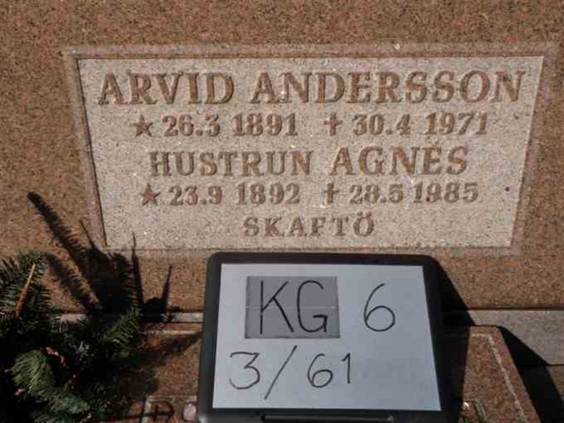 Gravnummer: 6 03    61-2