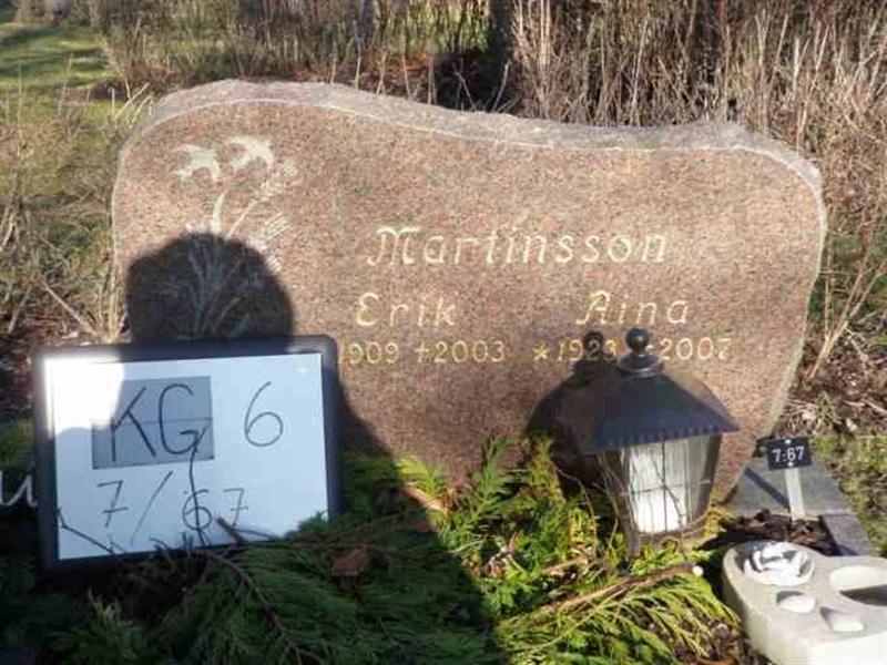 Grave number: 6 07    67-2