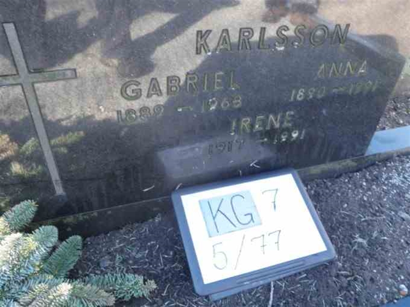 Hautatunnus: 7 05    77-2