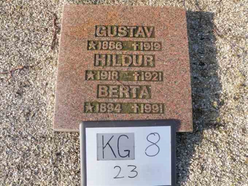 Grave number: 8    23-2