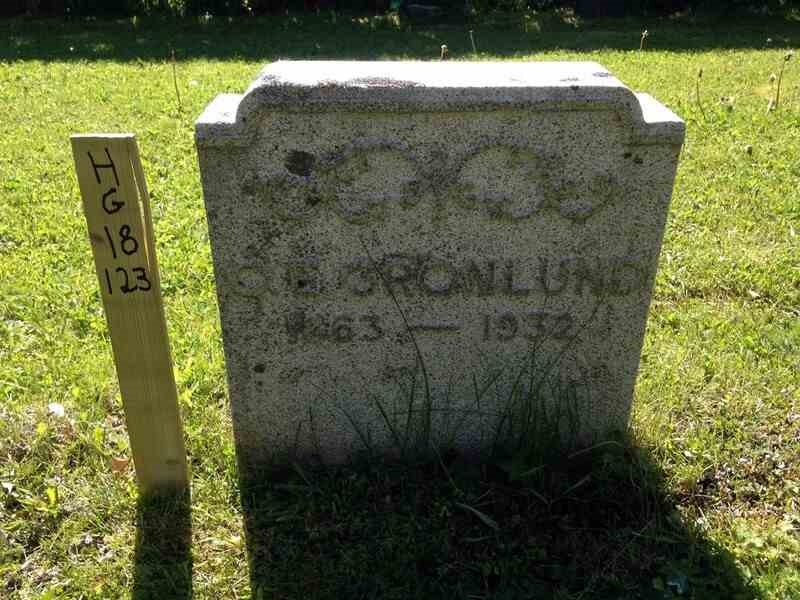 Grave number: HG 18   123