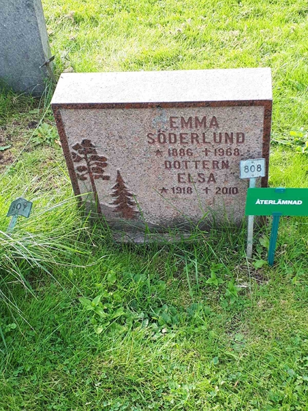 Grave number: NK F B   808