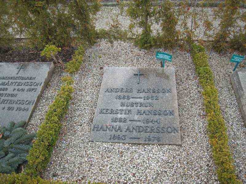 Grave number: NK Urn k    13