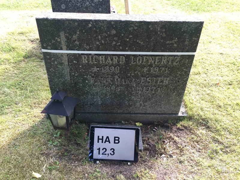 Grave number: HA B    12, 13