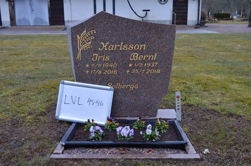 Grave number: LV L    45, 46