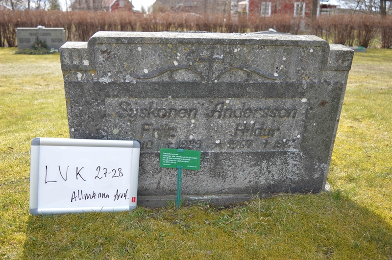 Grave number: LV K    27, 28