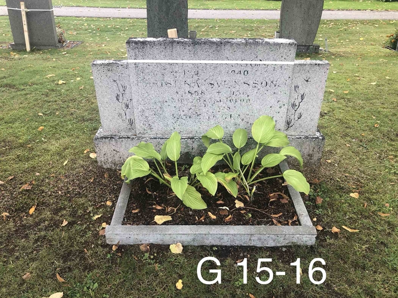 Grave number: AK G    15, 16