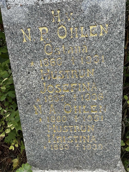 Grave number: SÄ MEL  1035