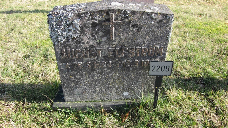 Grave number: KG F  2209