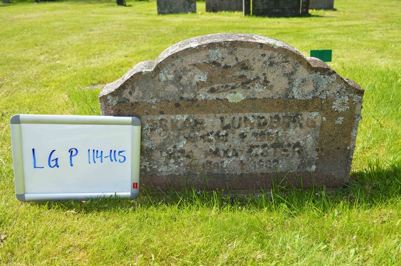 Grave number: LG P   114, 115
