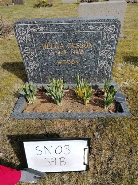 Grave number: SN 03    39