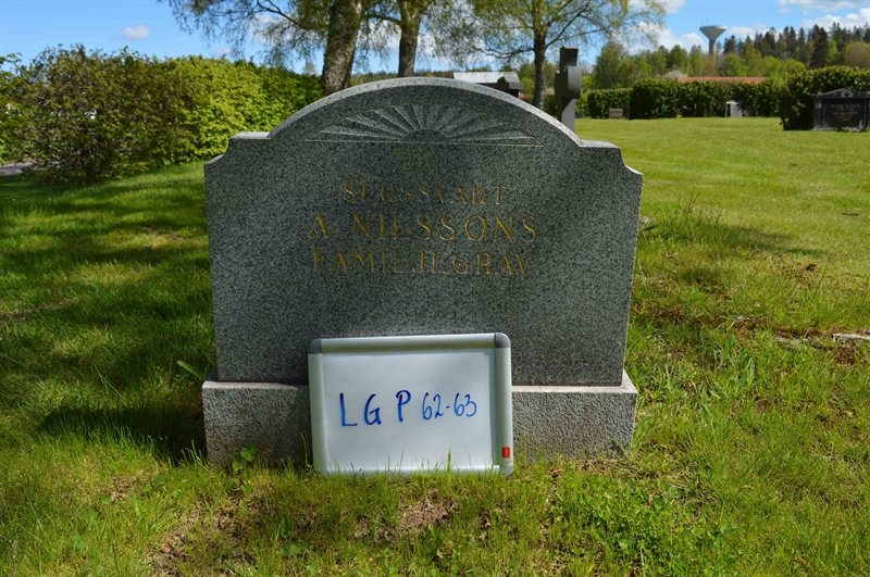 Grave number: LG P    62, 63