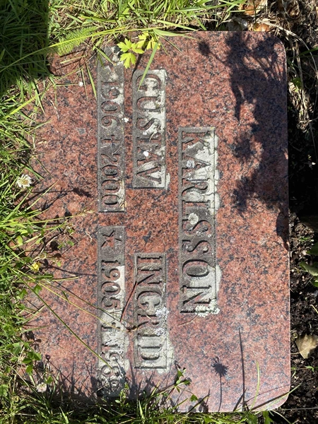 Grave number: 1 15      3, 4