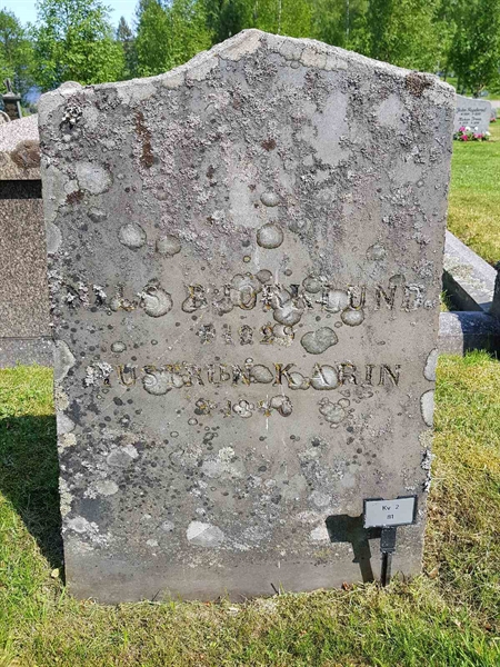 Grave number: kö 01 02    81