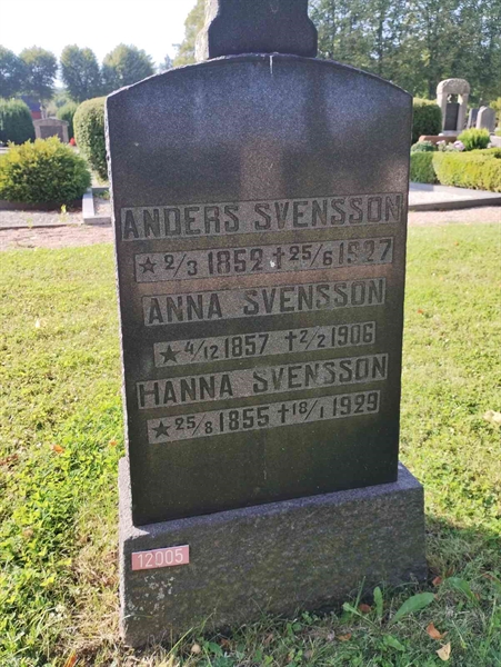 Grave number: NÅ 12    12, 13, 14