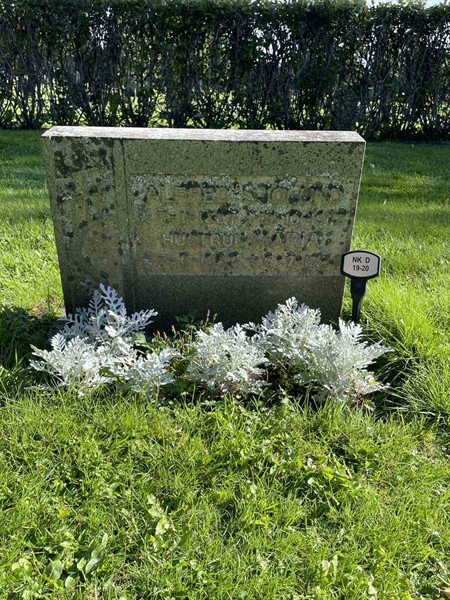 Grave number: 6 D    19-20
