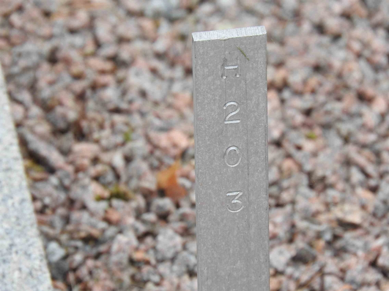 Gravnummer: BK H   203