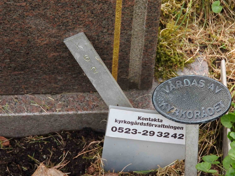 Gravnummer: BK K    62
