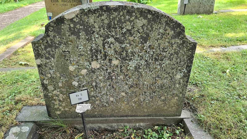Grave number: M S  118