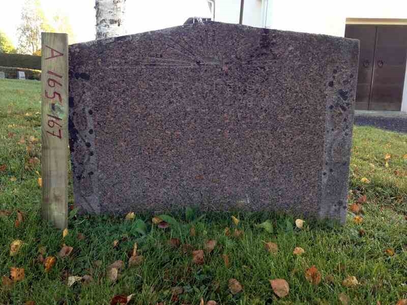 Grave number: MA A   165, 166, 167