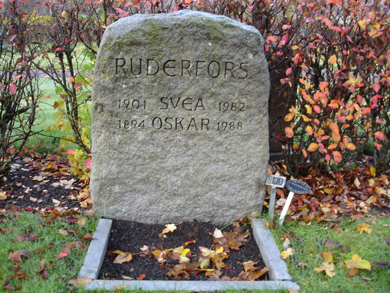 Hautatunnus: B VÄ 191