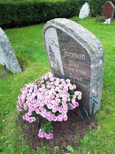 Gravnummer: NK F D    71