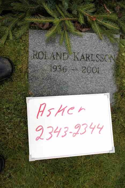 Grave number: 1 G  2343-2344